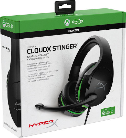 HyperX CloudX Stinger Надушници Геймърски слушалки с връзка 3,5 мм Зелен