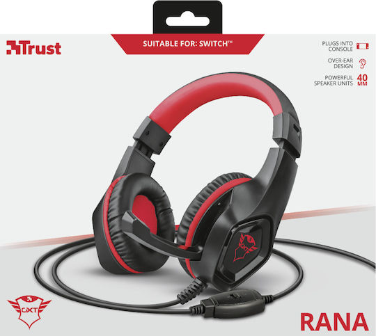 Trust GXT 404R Rana Over Ear Gaming Headset με σύνδεση
