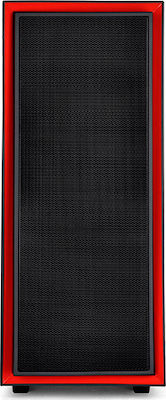 Silverstone RL06 Гейминг Midi Tower Компютърна кутия със странично прозорче Червен