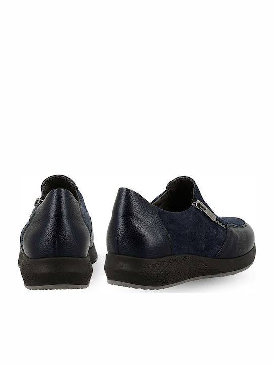 Анатомични Дамски Slip-On Кожени Тъмносини