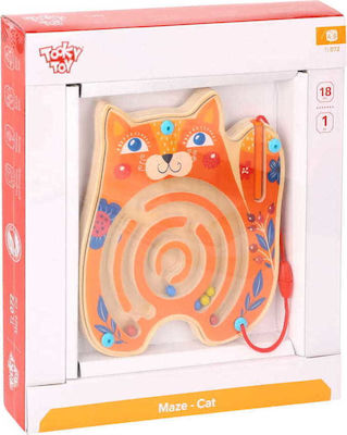 Tooky Toys Maze Cat Maze made of Wood for 18++ Months