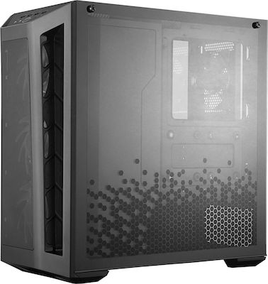 CoolerMaster Masterbox MB530P Gaming Midi Tower Κουτί Υπολογιστή με Πλαϊνό Παράθυρο και RGB Φωτισμό Μαύρο