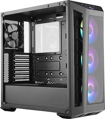 CoolerMaster Masterbox MB530P Gaming Midi Tower Κουτί Υπολογιστή με Πλαϊνό Παράθυρο και RGB Φωτισμό Μαύρο