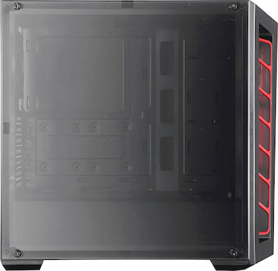 CoolerMaster MasterBox MB520 Midi Tower Κουτί Υπολογιστή με Πλαϊνό Παράθυρο Κόκκινο