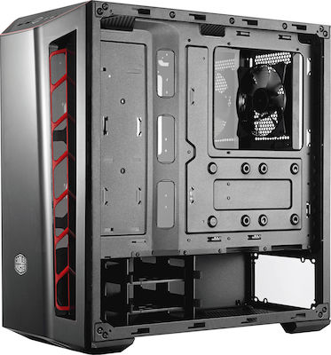 CoolerMaster MasterBox MB520 Midi Tower Κουτί Υπολογιστή με Πλαϊνό Παράθυρο Κόκκινο