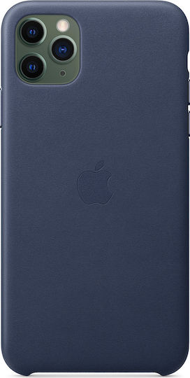 Apple Leather Case Back Cover Δερμάτινο Μπλε (iPhone 11 Pro Max)