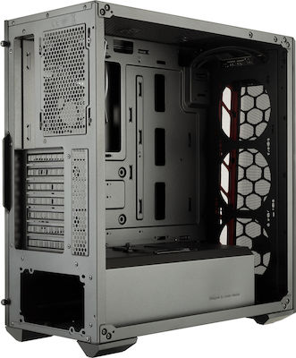 CoolerMaster Masterbox MB511 Midi Tower Κουτί Υπολογιστή με Πλαϊνό Παράθυρο Κόκκινο