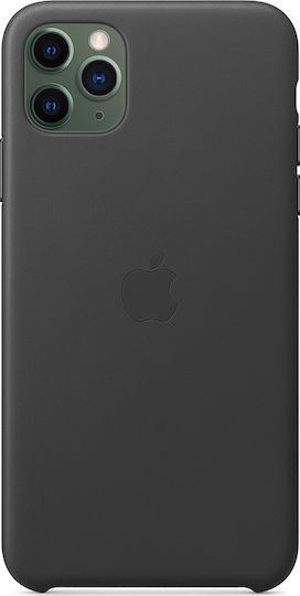 Apple Back Cover Leather Black (iPhone 11 Pro Max)