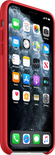 Apple Silicone Case Back Cover Σιλικόνης Κόκκινο (iPhone 11 Pro Max)