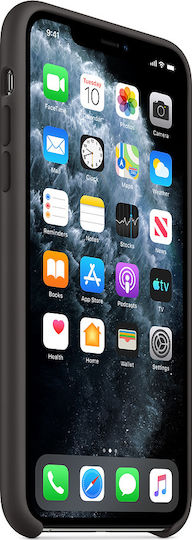 Apple Silicone Case Back Cover Σιλικόνης Μαύρο (iPhone 11 Pro Max)