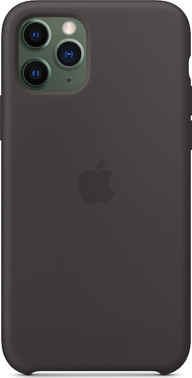 Apple Silicone Case Back Cover Σιλικόνης Μαύρο (iPhone 11 Pro)