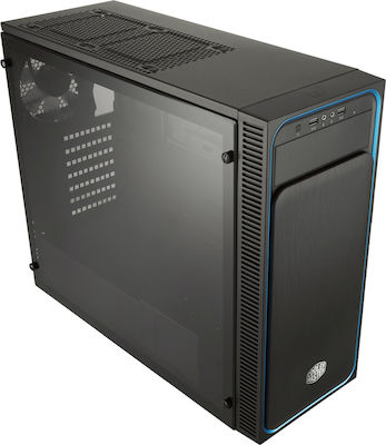 CoolerMaster Masterbox E500L Turnul Midi Cutie de calculator cu fereastră laterală Albastru