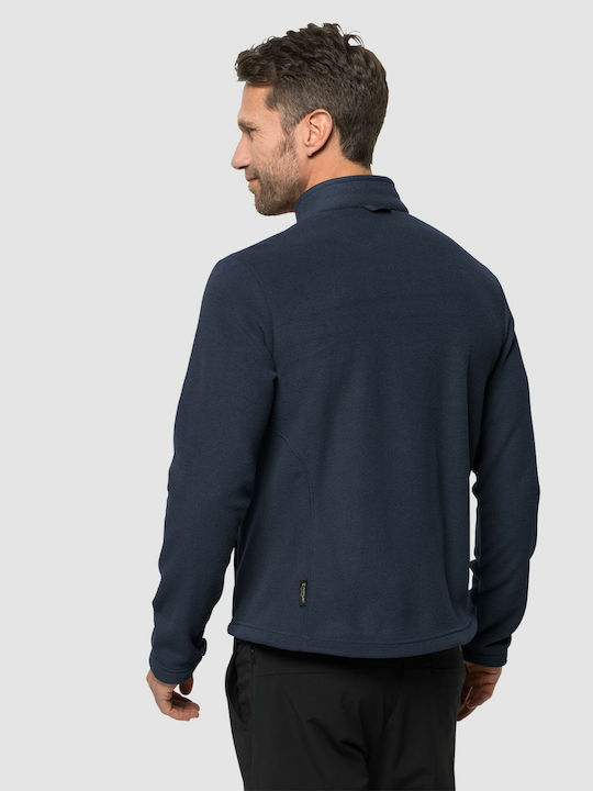 Jack Wolfskin Moonrise Men's Cardigan with Pockets Navy Blue 002