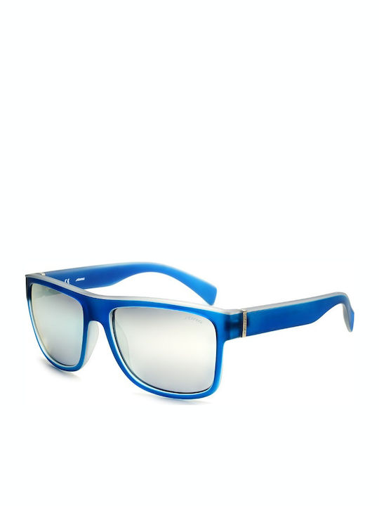 Sting Men's Sunglasses with Blue Plastic Frame and Polarized Lens SS6543 7SBW