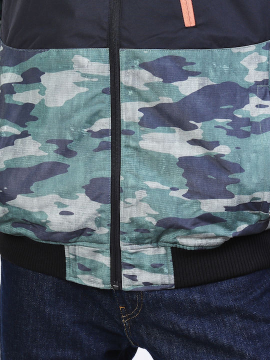 Geacă Iarnă Bomber Waterproof Camuflaj / Negru
