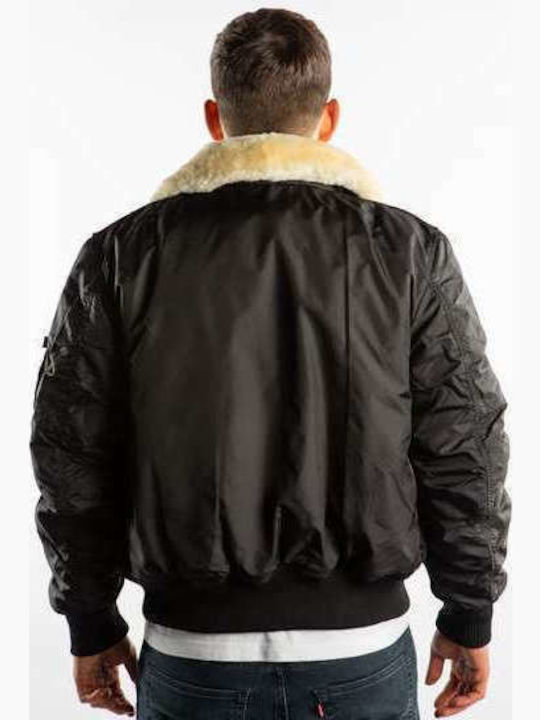 Alpha Industries Injector III Men's Winter Bomber Jacket Black