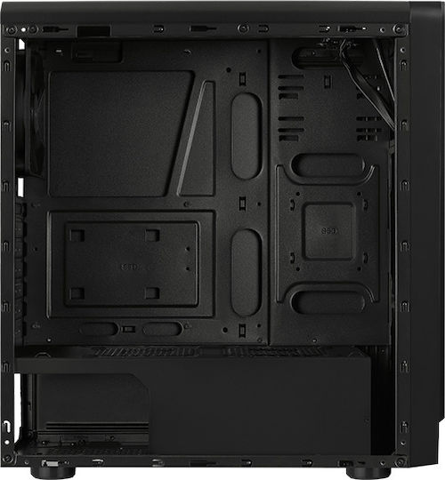 Aerocool Rift Gaming Midi Tower Κουτί Υπολογιστή με Πλαϊνό Παράθυρο και RGB Φωτισμό Μαύρο