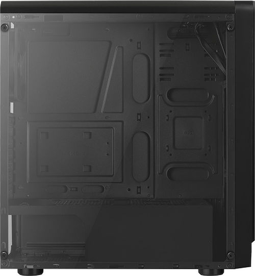Aerocool Rift Gaming Midi Tower Κουτί Υπολογιστή με Πλαϊνό Παράθυρο και RGB Φωτισμό Μαύρο