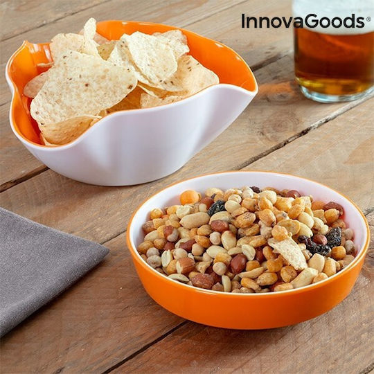 InnovaGoods Μπωλ Σερβιρίσματος Στρογγυλό Πλαστικό Πορτοκαλί 2τμχ