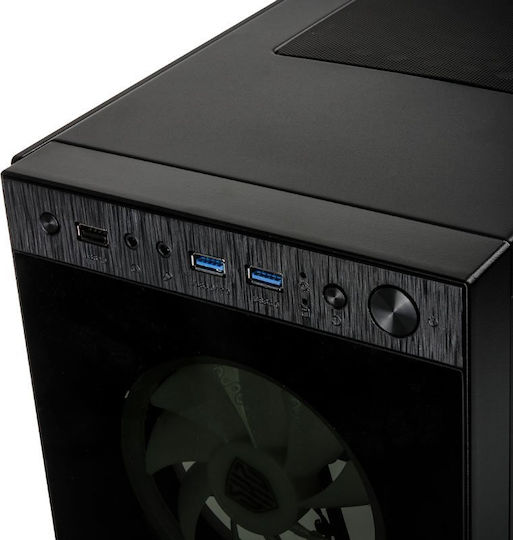 Kolink Horizon RGB Black Gaming Midi Tower Computer Case with Side Window Black