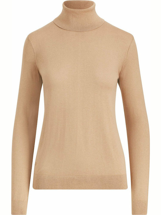 Ralph Lauren Women's Long Sleeve Sweater Turtleneck Beige