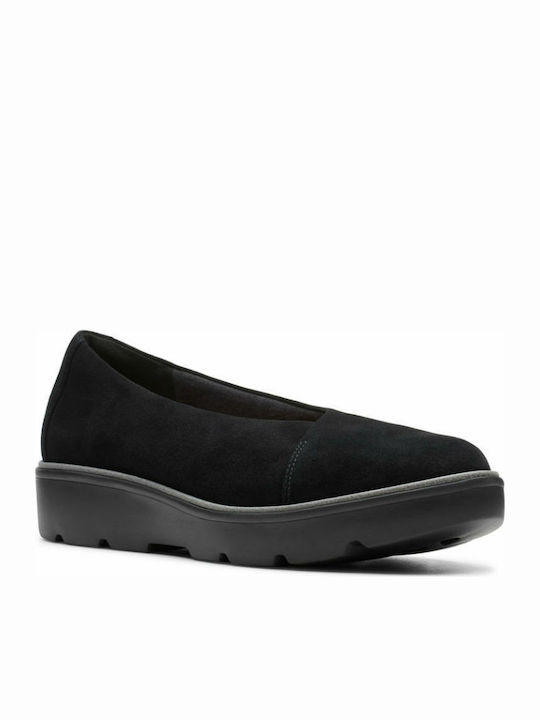 Clarks Un Balsa Go Wildleder Damen Ballerinas in Schwarz Farbe