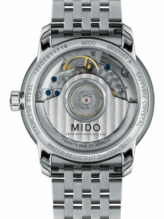 Mido Baroncelli Heritage Women's Watch Automatic with Silver Metal Bracelet