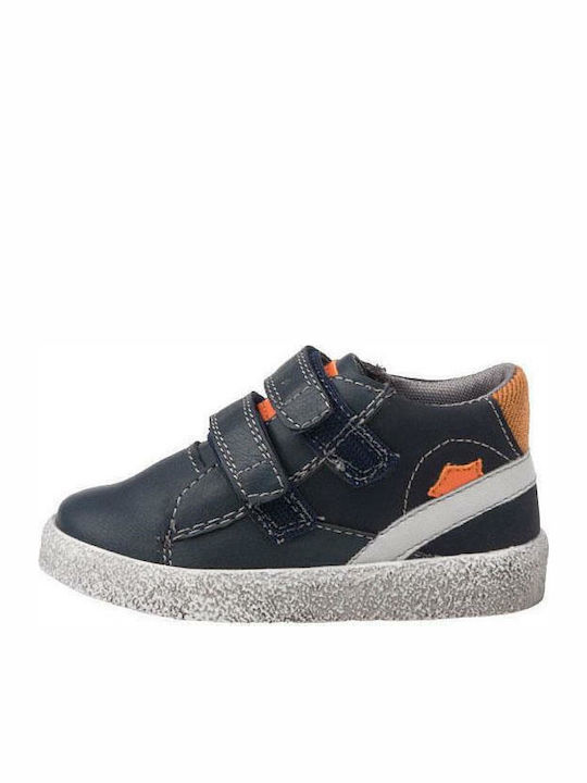 Austin 135 Kinder Sneakers Hoch Anatomisch mit Klettverschluss Marineblau