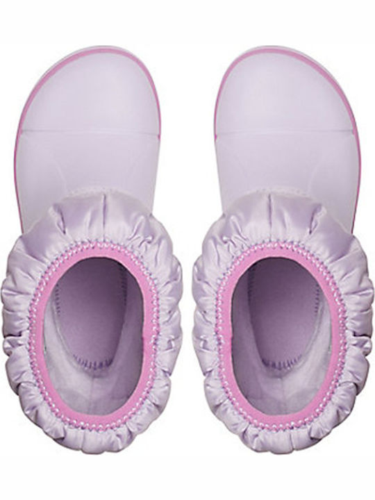 Winter Puff Anatomical Kids Snow Boots Lilac