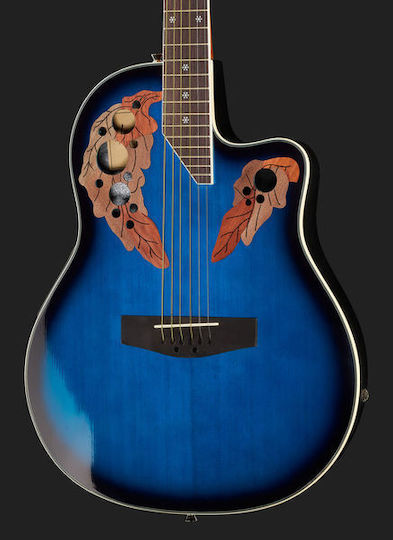 Harley Benton Semi-Acoustic Guitar HBO-850 Cutaway Blue