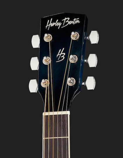 Harley Benton Semi-Acoustic Guitar Cutaway Blue