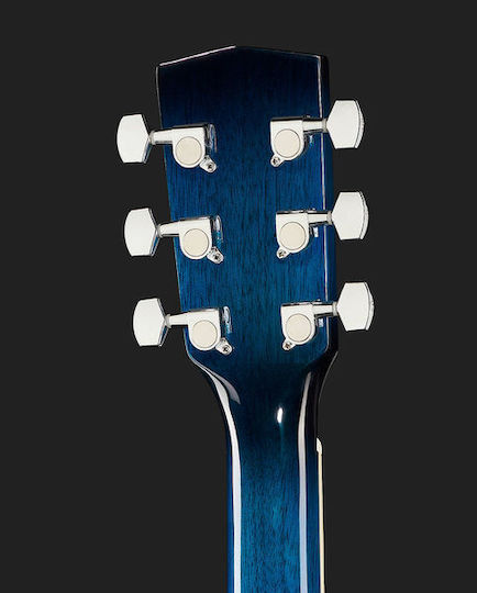 Harley Benton Semi-Acoustic Guitar Cutaway Blue