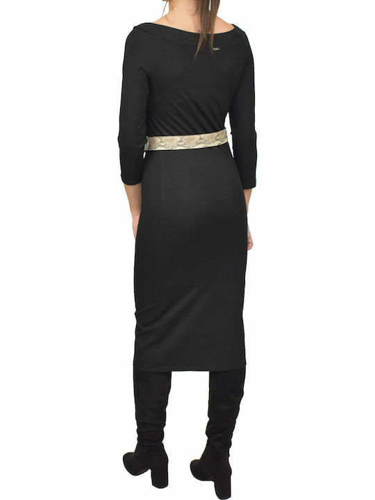 Toi&Moi Midi Dress Black