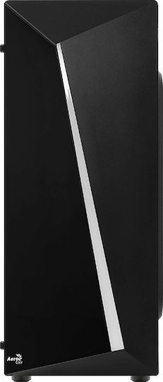 Aerocool Shard Tempered Glass Gaming Midi Tower Κουτί Υπολογιστή με Πλαϊνό Παράθυρο Μαύρο