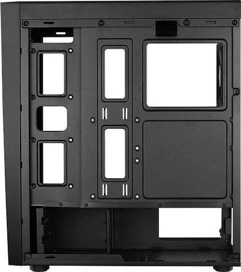 Aerocool Bolt Gaming Midi Tower Κουτί Υπολογιστή με Πλαϊνό Παράθυρο και RGB Φωτισμό Μαύρο