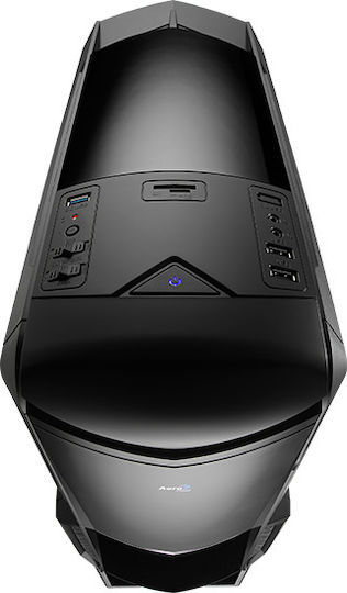 Aerocool Battlehawk Gaming Midi-Turm Computergehäuse mit Seitenfenster Schwarz