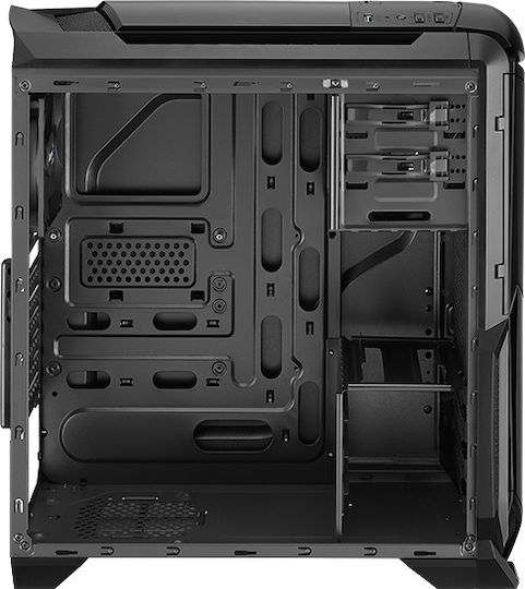 Aerocool Battlehawk Gaming Midi-Turm Computergehäuse mit Seitenfenster Schwarz