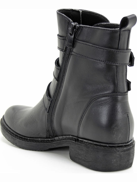 Fardoulis F236 Leder Damen Knöchelstiefel Schwarz