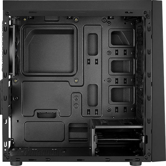 Aerocool Bolt Mini Gaming Mini Tower Κουτί Υπολογιστή με Πλαϊνό Παράθυρο και RGB Φωτισμό Μαύρο
