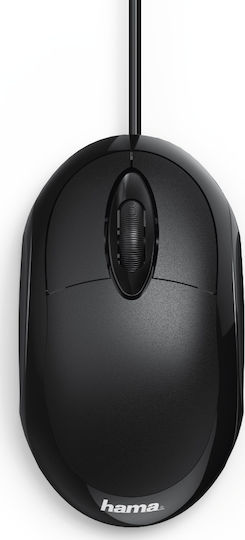 HAMA MC-100 Ενσύρματο Mini Ποντίκι Μαύρο