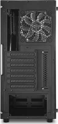 Sharkoon TG5 Gaming Midi Tower Κουτί Υπολογιστή με Πλαϊνό Παράθυρο Κόκκινο