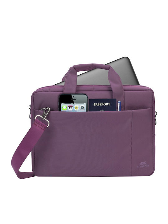 Rivacase Central 8221 Tasche Schulter / Handheld für Laptop 13.3" in Lila Farbe