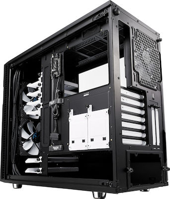 Fractal Design Define R6 Tempered Glass Midi Tower Κουτί Υπολογιστή με Πλαϊνό Παράθυρο Μαύρο