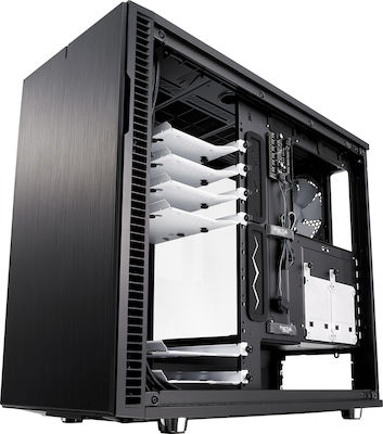 Fractal Design Define R6 Tempered Glass Midi Tower Κουτί Υπολογιστή με Πλαϊνό Παράθυρο Μαύρο