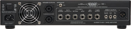 Mesa Boogie Subway D-800+ Κεφαλή Ηλεκτρικού Μπάσου 800W