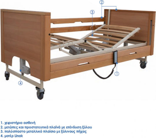 Orthokinisi Prisma 4 Elektrisches Polyeder Krankenhausbett