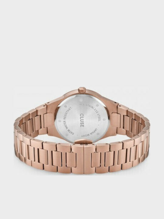 Cluse Vigoureux H-Link Women's Watch with Pink Gold Metal Bracelet