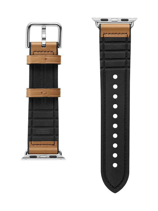 Spigen Retro Fit Λουράκι Δερματίνης Καφέ (Apple Watch 38/40mm)