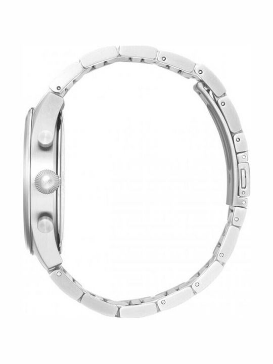Boss Pioneer Men's Watch 44mm Chronograph Battery with Silver Metal Bracelet