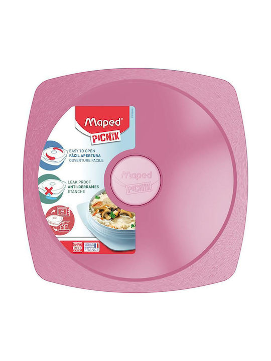 Maped Picnik Lunch Box Plastic Pink Suitable for for Lid for Microwave Oven 900ml 1pcs